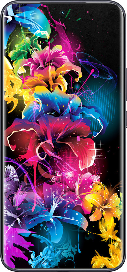 Силиконовый чехол Абстрактные цветы для Tecno Spark 40 Pro+ 4G - 511u-4118 изображение 