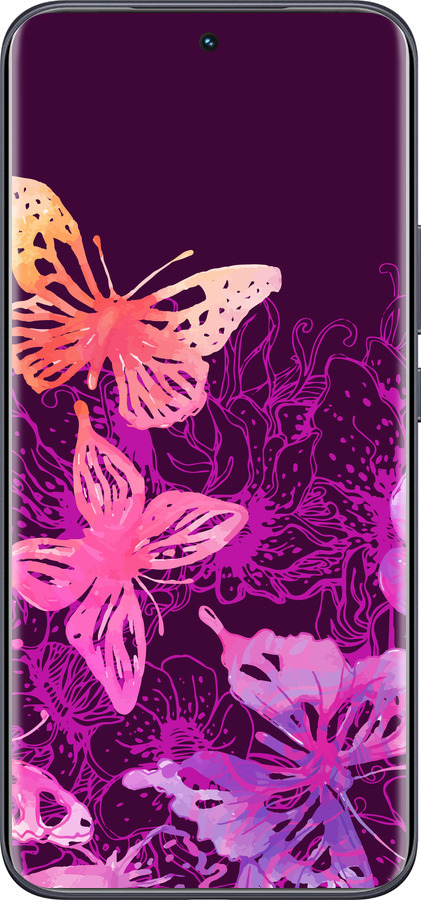 Силиконовый чехол Бабочки v2 для Tecno Spark 40 Pro+ 4G - 5475u-4118 изображение 