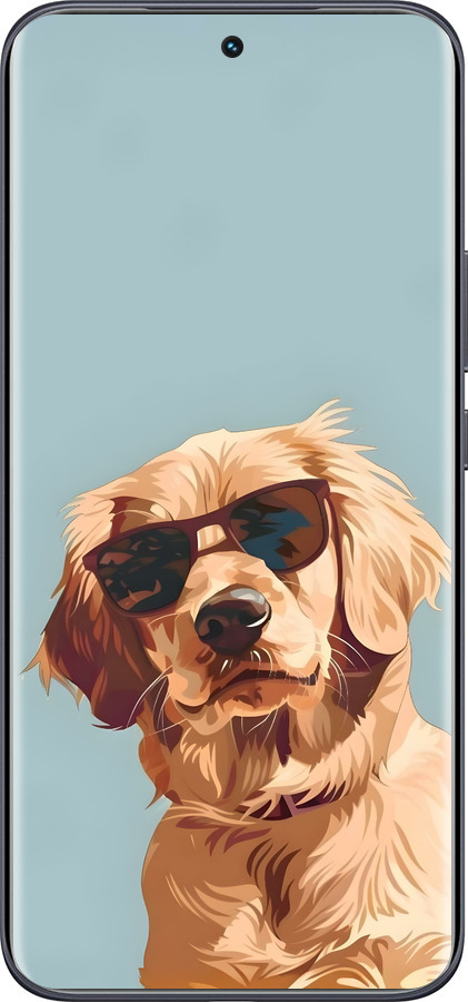 Силіконовий чехол Пес в очках для Tecno Spark 40 Pro+ 4G - 6381u-4118 изображение 