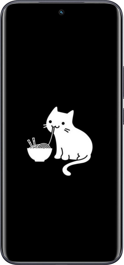 Силиконовый чехол С милым котом на черном фоне для Tecno Spark 40 Pro+ 4G - 6528u-4118 изображение 