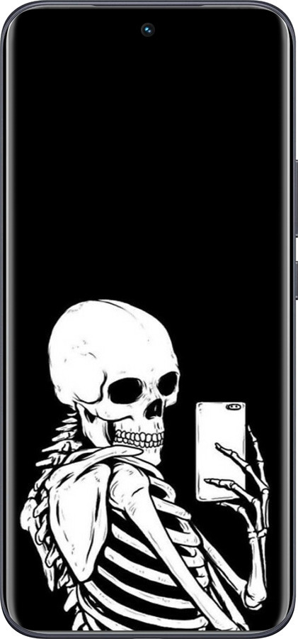 Силиконовый чехол Скелет делает Selfie для Tecno Spark 40 Pro+ 4G - 6535u-4118 изображение 