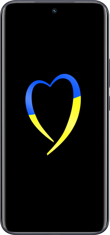 Силиконовый чехол Жёлто-голубое сердце для Tecno Spark 40 Pro+ 4G - 885u-4118 изображение 