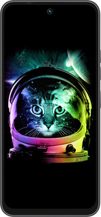 Силиконовый чехол Кот-астронавт для Tecno Spark 40C - 4154u-4127 изображение 