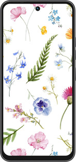 Силіконовий чехол Квітковий фон v2 для Tecno Spark 40C - 5472u-4127 изображение 