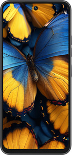 Силиконовый чехол Желто-голубые бабочки для Tecno Spark 40C - 6046u-4127 изображение 