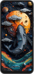 Силіконовий чехол Кит у космосі для Tecno Spark 40C - 6328u-4127 изображение 