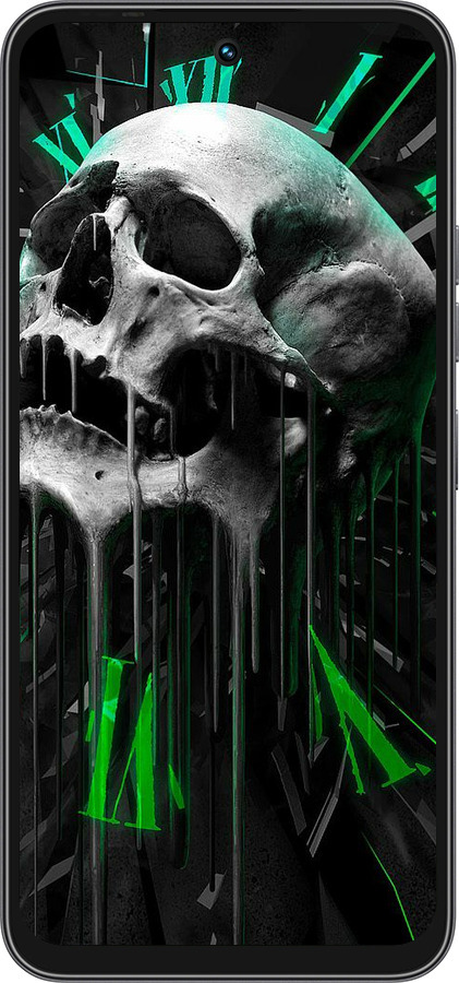 Силиконовый чехол Череп-часы для Tecno Spark 40C - 4100u-4127 изображение 