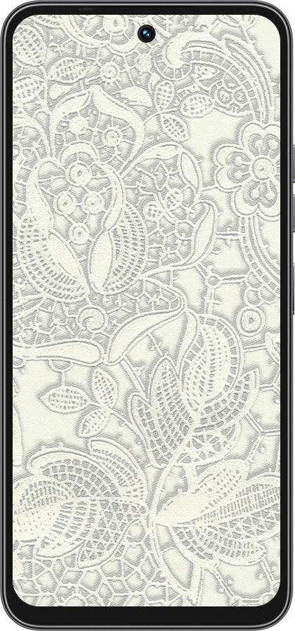 Силиконовый чехол Белое кружево для Tecno Spark 40C - 4383u-4127 изображение 