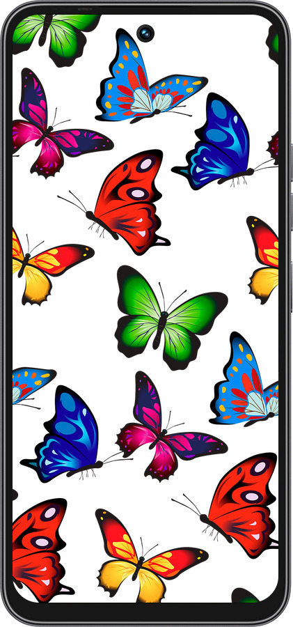 Силиконовый чехол Красочные мотыльки для Tecno Spark 40C - 4761u-4127 изображение 