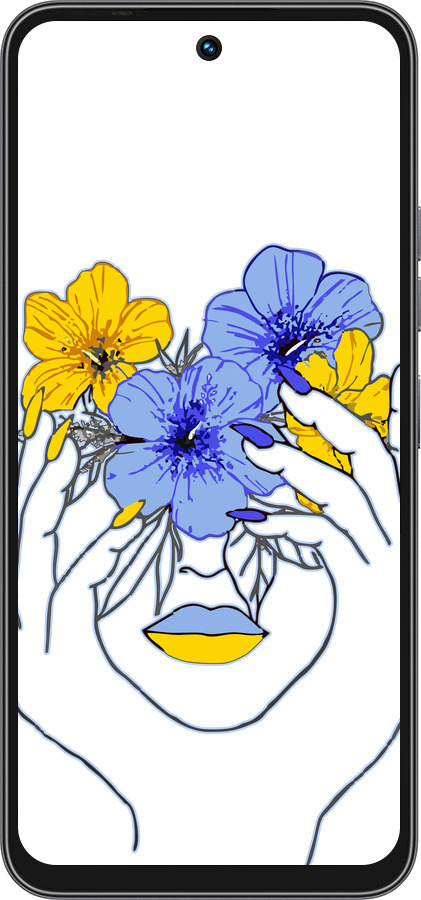 Силиконовый чехол Девушка v4 для Tecno Spark 40C - 5276u-4127 изображение 