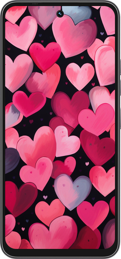 Силиконовый чехол Сердечки 4 для Tecno Spark 40C - 5662u-4127 изображение 