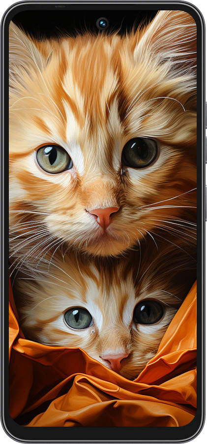 Силиконовый чехол Котики 2 для Tecno Spark 40C - 5664u-4127 изображение 
