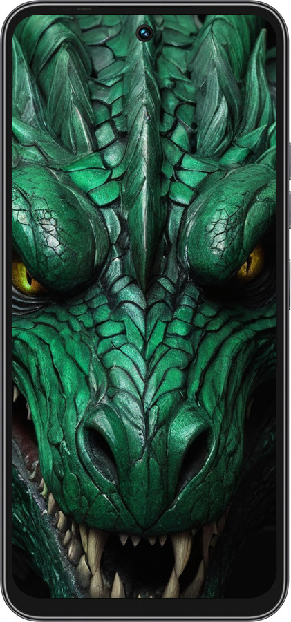 Силиконовый чехол Зелёный дракон v2 для Tecno Spark 40C - 5817u-4127 изображение 