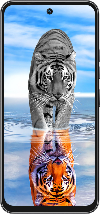 Силиконовый чехол Тигр для Tecno Spark 40C - 6016u-4127 изображение 
