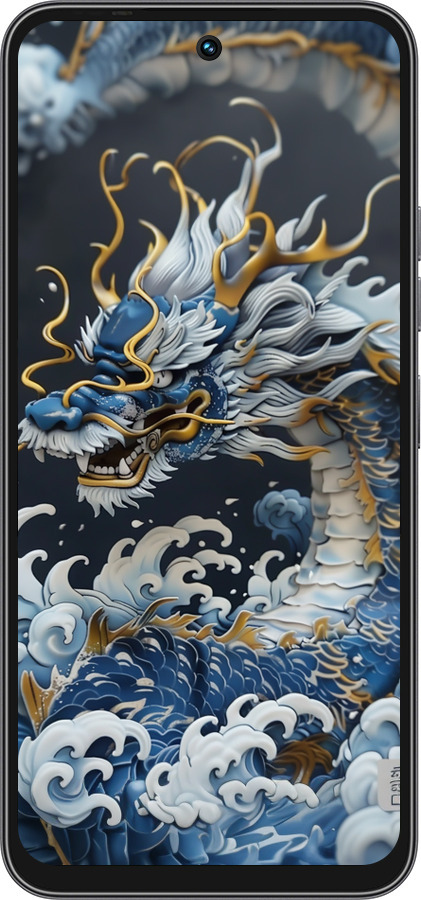 Силиконовый чехол Водяной дракон для Tecno Spark 40C - 6113u-4127 изображение 