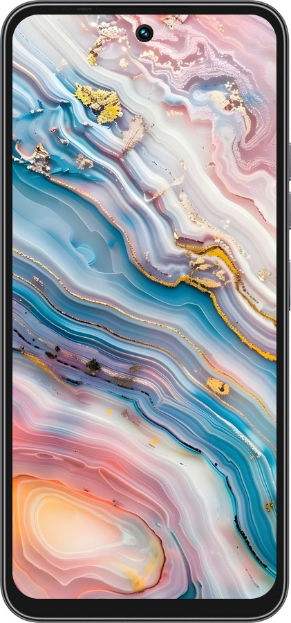 Силиконовый чехол Мрамор красивый для Tecno Spark 40C - 6376u-4127 изображение 
