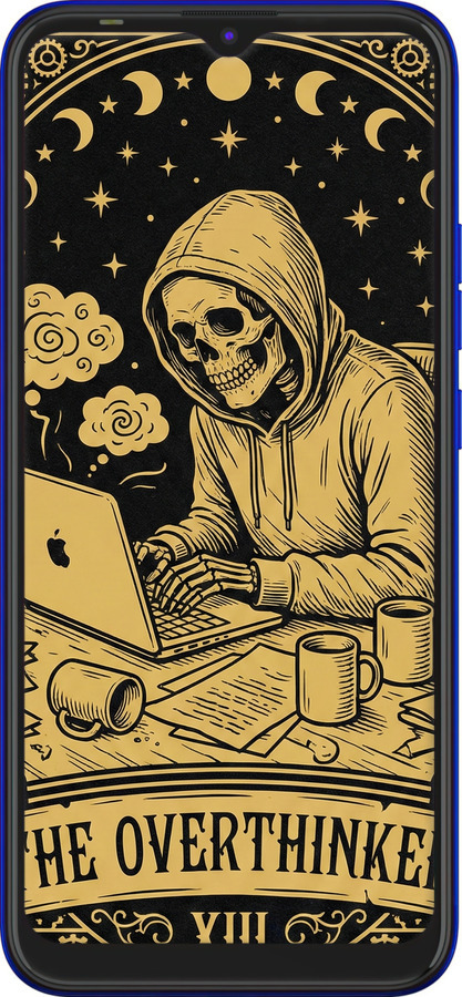 TPU чехол The Overthinker для Tecno Spark 6 Go KE5 - 6774b-2452 изображение 