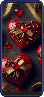 Силиконовый чехол Сердечки v4 для Tecno Spark 6 Go KE5 - 5834u-2452 изображение 