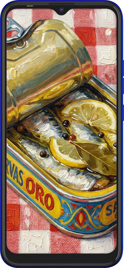 Силиконовый чехол Vintage Sardine Tin Phone для Tecno Spark 6 Go KE5 - 6772u-2452 изображение 