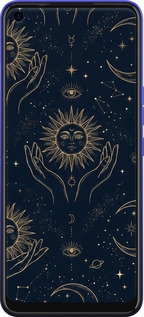 Силиконовый чехол Celestial Harmony: Sun & Moon Gold Mystic Pattern для Tecno Spark 6 KE7 - 6778u-2418 изображение 