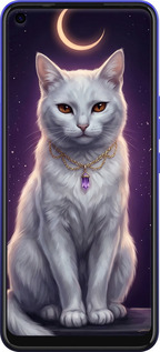 Силіконовий чехол Mystic White Cat Gothic Dark Purple Gold для Tecno Spark 6 KE7 - 6805u-2418 изображение 