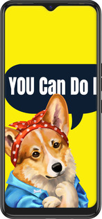 TPU чехол чехол с корги You Can Do It для Tecno Spark 7 KF6n - 6184b-2421 изображение 