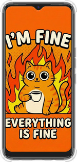 Силіконовий протиударний с посиленими кутами чехол Funny Cat для Tecno Spark 7 KF6n - 6786sp-2421 изображение 