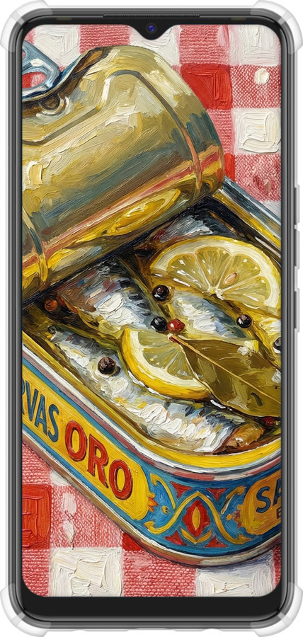 Силикон с усиленными углами чехол Vintage Sardine Tin Phone для Tecno Spark 7 KF6n - 6772sp-2421 изображение 