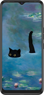 Силіконовий чехол Із зображенням кота та водяної лілії Monet для Tecno Spark 7 KF6n - 6519u-2421 изображение 