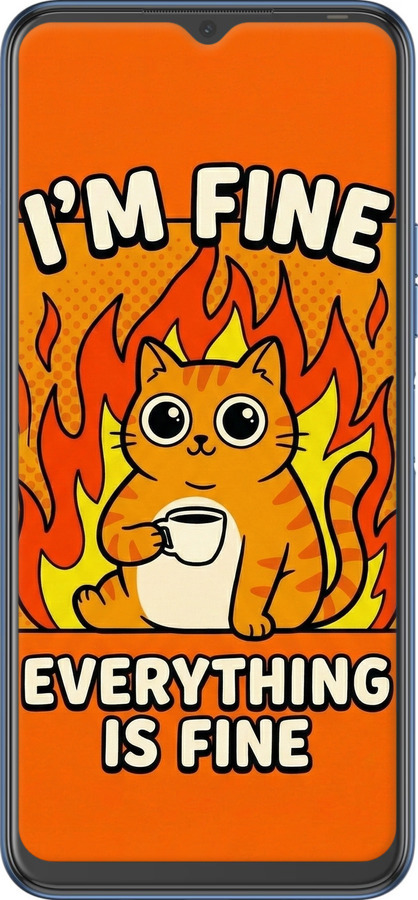 Силиконовый чехол Funny Cat для Tecno Spark 8p KG7n - 6786u-2526 изображение 