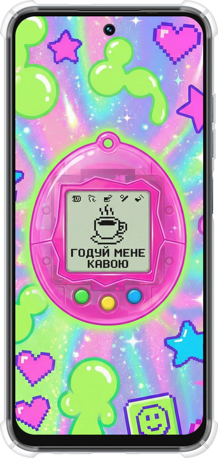 Силикон с усиленными углами чехол Y2K Aesthetic Retro Pet: Годуй мене кавою для Tecno Spark Go 1 / Pop 9 - 6784sp-3869 изображение 
