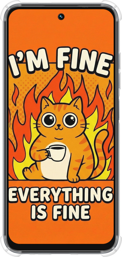 Силикон с усиленными углами чехол Funny Cat для Tecno Spark Go 1 / Pop 9 - 6786sp-3869 изображение 