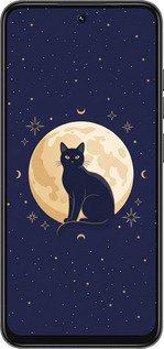 Силиконовый чехол Cute Cat Celestial/Witchy для Tecno Spark Go 1 / Pop 9 - 6787u-3869 изображение 