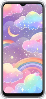 Силикон с усиленными углами чехол Облака и радуга для Tecno Spark 8C KG5k - 6312sp-2680 изображение 