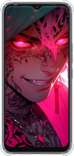 Силіконовий протиударний с посиленими кутами чехол Аніме демон 3 для Tecno Spark 8C KG5k - 6313sp-2680 изображение 