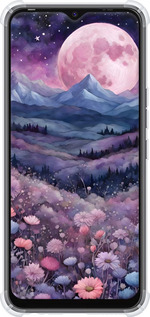 Силіконовий протиударний с посиленими кутами чехол Ніч місяць арт для Tecno Spark 8C KG5k - 6319sp-2680 изображение 