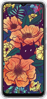 Силикон с усиленными углами чехол С изображением полевых цветов для Tecno Spark 8C KG5k - 6419sp-2680 изображение 