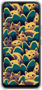 Силикон с усиленными углами чехол С изображением кошек для Tecno Spark Go 2022 KG5m - 6429sp-2638 изображение 