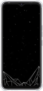 Силикон с усиленными углами чехол Черно белые абстрактные горы для Tecno Spark Go 2022 KG5m - 6437sp-2638 изображение 