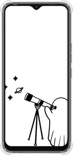 Силикон с усиленными углами чехол Привидение астроном для Tecno Spark Go 2022 KG5m - 6444sp-2638 изображение 