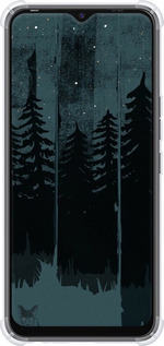 Силіконовий протиударний с посиленими кутами чехол Лисиця та нічний ліс для Tecno Spark 8C KG5k - 6481sp-2680 изображение 