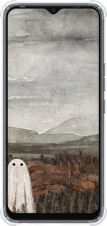 Силіконовий протиударний с посиленими кутами чехол Самотій привид на фоні гір для Tecno Spark Go 2022 KG5m - 6486sp-2638 изображение 