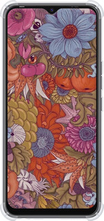 Силикон с усиленными углами чехол Абстрактные цветы для Tecno Spark Go 2022 KG5m - 6526sp-2638 изображение 