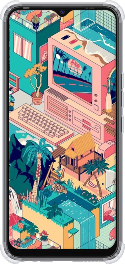 Силикон с усиленными углами чехол № 5393 для Tecno Spark 8C KG5k - 5393sp-2680 изображение 