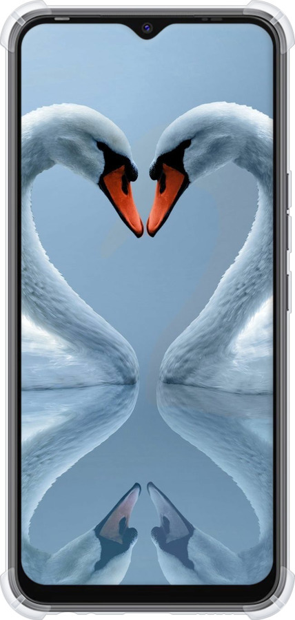 Силіконовий протиударний с посиленими кутами чехол Лебеді для Tecno Spark 8C KG5k - 6007sp-2680 изображение 