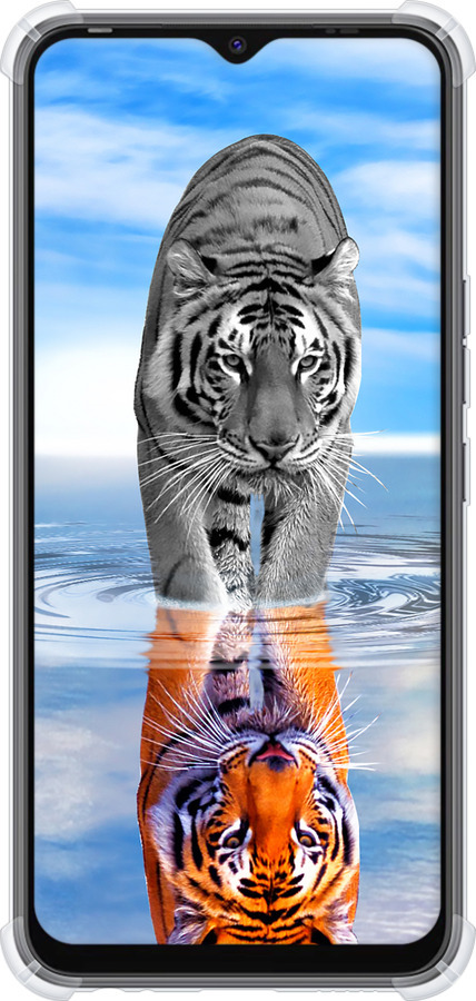 Силикон с усиленными углами чехол Тигр для Tecno Spark 8C KG5k - 6016sp-2680 изображение 