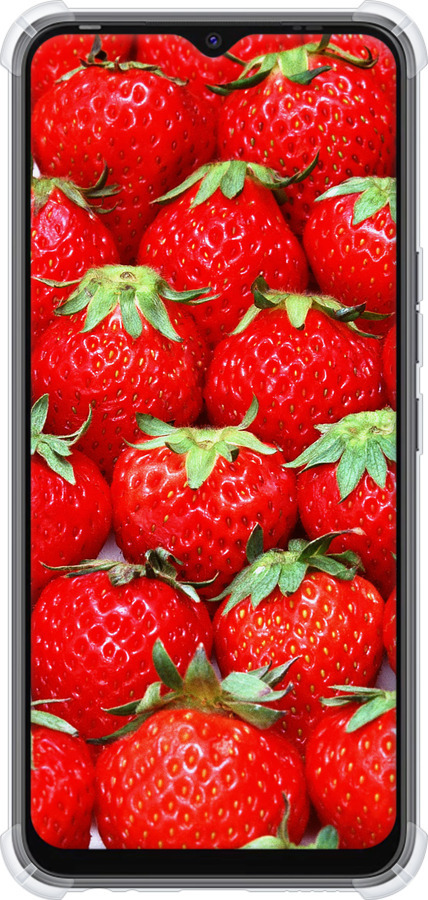 Силіконовий протиударний с посиленими кутами чехол Полуниця для Tecno Spark Go 2022 KG5m - 6020sp-2638 изображение 