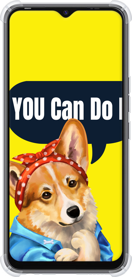 Силикон с усиленными углами чехол чехол с корги You Can Do It для Tecno Spark Go 2022 KG5m - 6184sp-2638 изображение 
