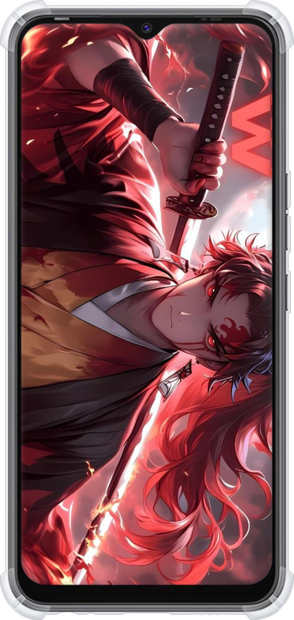 Силіконовий протиударний с посиленими кутами чехол Аниме воин для Tecno Spark 8C KG5k - 6281sp-2680 изображение 