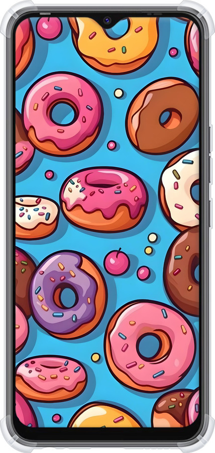 Силикон с усиленными углами чехол Пончики для Tecno Spark 8C KG5k - 6318sp-2680 изображение 